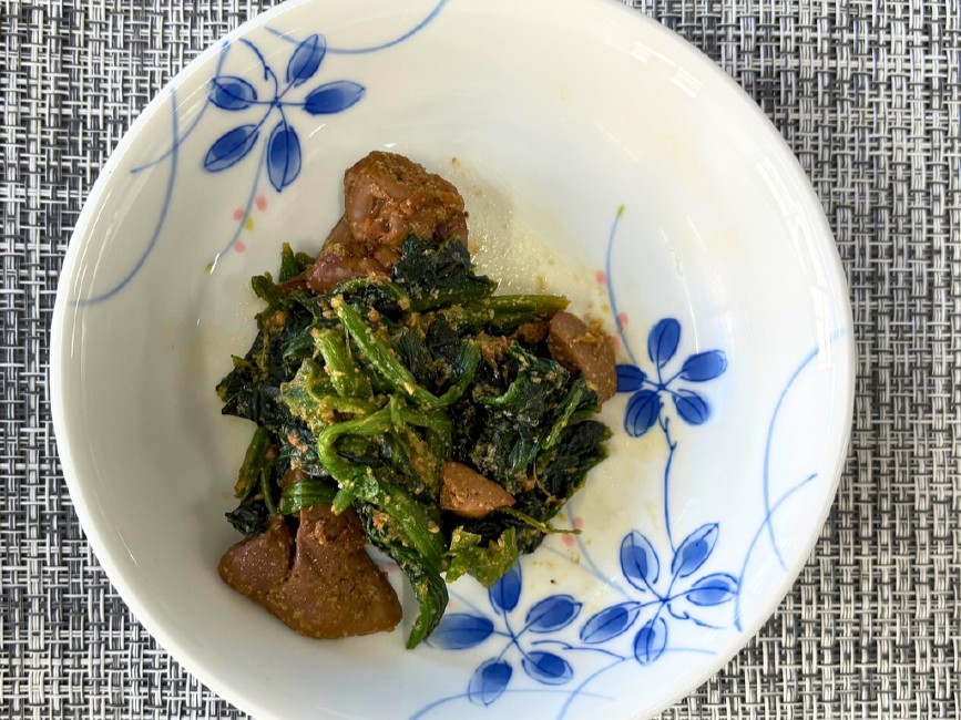 保護中: 高校生が考えた鉄がとれる簡単レシピ～鶏レバーとほうれん草の和え物